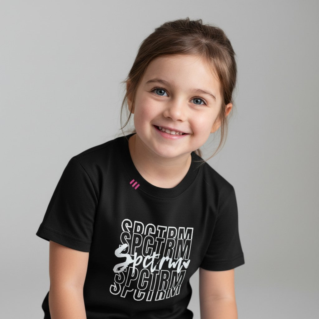 SPCTRM Stacked Script Tee